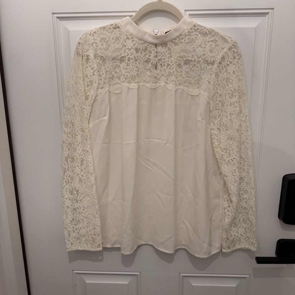 Express Ivory Lace Women's Blouse